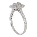 18ct White Gold 1.25ct Brilliant, Baguette and Princess Cut Diamond Cluster Ring