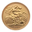 1982 Elizabeth II Decimal Portrait UK Half Sovereign Coin