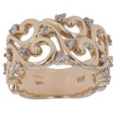 14ct Yellow Gold 0.40ct Brilliant Cut Diamond Fancy Ring