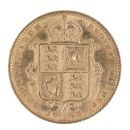 1892 Victoria Jubilee Head Shield UK Half Sovereign Coin