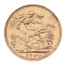 1894 Victoria Old Head Australia Full Sovereign Coin