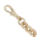 9ct Yellow Gold Patterned and Plain Belcher Bracelet 7.5"