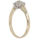 9ct Yellow Gold 0.20ct Diamond Cluster Ring