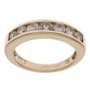 18ct Yellow Gold 1.00ct Brilliant Cut Diamond Half Eternity Ring