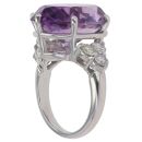 18ct White Gold 0.75ct Diamond and Amethyst Dress Ring