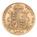 1892 Victoria Old Head UK Half Sovereign Coin