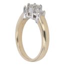 14ct Yellow Gold 0.50ct Princess Cut Diamond Trilogy Ring