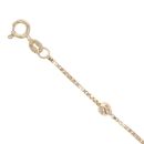 9ct Yellow Gold Box and Bead Bracelet 7"