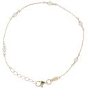 9ct Yellow Gold Pearl Fancy Bracelet 7.5"