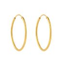 22ct Yellow Gold Daily Wear Plain Hoop Earrings