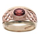 9ct Yellow and Rose Gold Clogau Garnet Solitaire Ring
