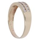9ct Yellow Gold Cubic Zirconia Two Row Ring