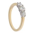 18ct Yellow Gold 0.75ct Brilliant Cut Diamond Graduated Trilogy Ring