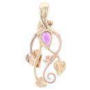 9ct Yellow and Rose Gold Amethyst Vine of Life Clogau Charm