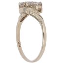 9ct Yellow Gold Cubic Zirconia Three Stone Twist Ring