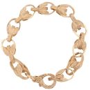 9ct Yellow Gold Patterned Tulip Bracelet 8"