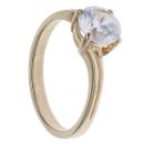 9ct Yellow Gold Cubic Zirconia Solitaire Ring