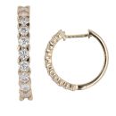 9ct Yellow Gold 0.70ct Brilliant Cut Lab Grown Diamond Hoop Earrings