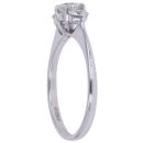 18ct White Gold 1.00ct Brilliant Cut Diamond Trilogy Ring