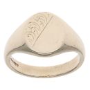9ct Yellow Gold Patterned Oval Signet Ring
