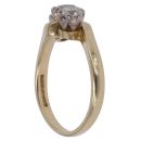 18ct Yellow Gold 1.00ct Round Brilliant Cut Diamond Trilogy Ring