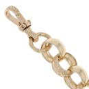 9ct Yellow Gold Patterned Belcher Bracelet 10"