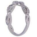 18ct White Gold 0.50ct Brilliant Cut Diamond Crossover Twist Ring