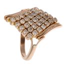14ct Yellow Gold 1.00ct Brilliant Cut Diamond Fancy Cluster Ring