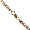 18ct Yellow White and Rose Gold Bar Link Fancy Chain 20"