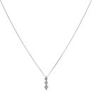 18ct White Gold 0.50ct Brilliant Cut Diamond Trilogy Pendant and Chain 18"