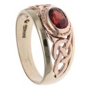 9ct Yellow and Rose Gold Garnet Clogau Ring