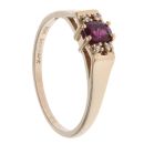 9ct Yellow Gold 0.05ct Brilliant Cut Diamond and Ruby Single Stone Ring