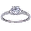 9ct White Gold Cubic Zirconia Single Stone Ring