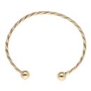 9ct Yellow Gold Patterned Torque Bangle