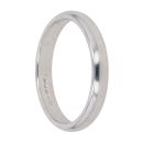9ct White Gold Plain Wedding Band 3mm