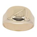 14ct Yellow Gold Children's Patterned Square Signet Ring