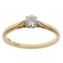 18ct Yellow Gold 0.25ct Old Cut Diamond Solitaire Ring