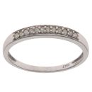 18ct White Gold 0.10ct Diamond Half Eternity Ring