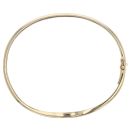 9ct Yellow Gold 0.15ct Diamond Trilogy Hinged Bangle