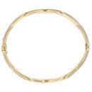 18ct Yellow Gold Double Wave Hinged Bangle