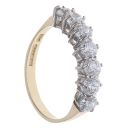 14ct Yellow Gold Cubic Zirconia Half Eternity Ring