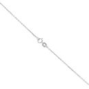 9ct White Gold 0.01ct Diamond and Multi Gemstone Square Pendant and Chain 18"