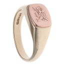 9ct Yellow and Rose Gold Welsh Dragon Clogau Signet Ring