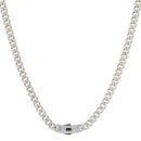 14ct Yellow Gold Monaco Classic Pave Lock Curb Chain 18"