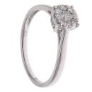 9ct White Gold 0.25ct Brilliant Cut Diamond Cluster Ring