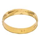 22ct Yellow Gold Diamond Cut Wedding Band 3.7mm