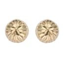 Gold Plated Silver Dome Ball Earrings
