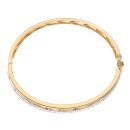 18ct Yellow and White Gold 1.50ct Brilliant Cut Diamond Bangle