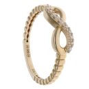 14ct Yellow Gold Cubic Zirconia Infinity Ring