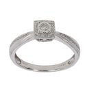 9ct White Gold 0.17ct Diamond Cluster Ring